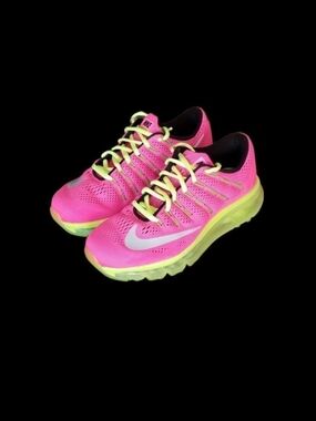Nike Women's Hot Pink and Neon Yellow Air Max Running Shoes